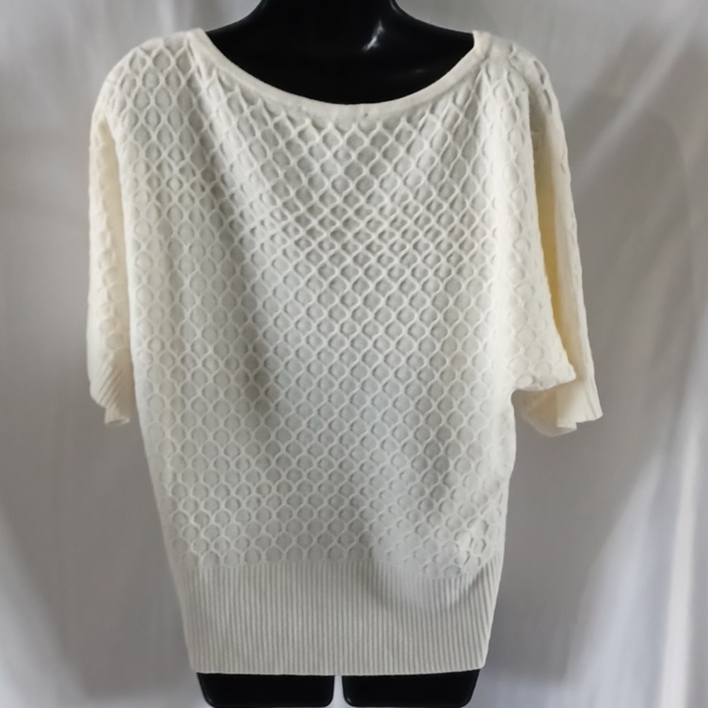 Evan-Picone Cream Textured Sweater - Picture 5 of 8